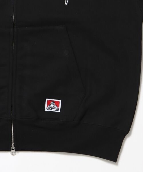 BEN DAVIS（ベンデイビス）の「【BEN DAVIS（ベンデイビス）】 JAGGED LOGO ZIP HOODIE /パーカー ジップパーカー ダブルジップ 短丈 刺繍 裏起毛（パーカー・メンズ・ブラック/アッシュグレー/その他1・X-LARGE/LARGE/MEDIUM）」の7枚目の写真