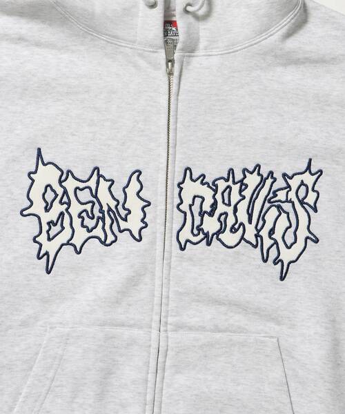 BEN DAVIS（ベンデイビス）の「【BEN DAVIS（ベンデイビス）】 JAGGED LOGO ZIP HOODIE /パーカー ジップパーカー ダブルジップ 短丈 刺繍 裏起毛（パーカー・メンズ・ブラック/アッシュグレー/その他1・X-LARGE/LARGE/MEDIUM）」の10枚目の写真