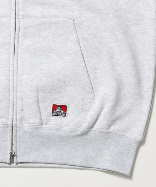 BEN DAVIS（ベンデイビス）の「【BEN DAVIS（ベンデイビス）】 JAGGED LOGO ZIP HOODIE /パーカー ジップパーカー ダブルジップ 短丈 刺繍 裏起毛（パーカー・メンズ・ブラック/アッシュグレー/その他1・X-LARGE/LARGE/MEDIUM）」の12枚目の写真