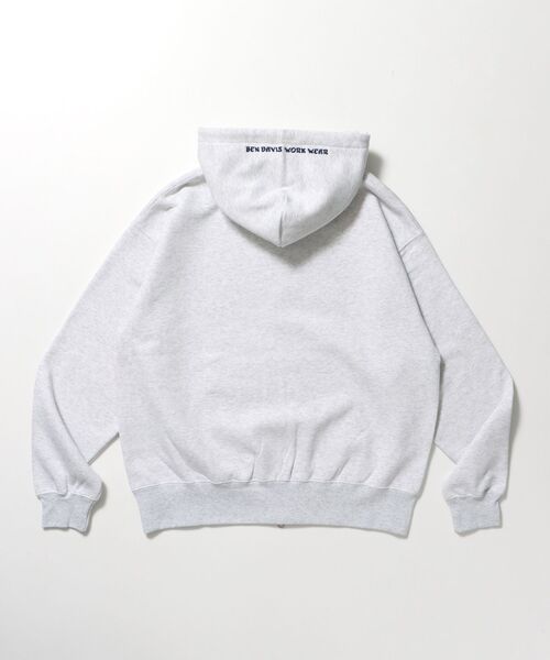 BEN DAVIS（ベンデイビス）の「【BEN DAVIS（ベンデイビス）】 JAGGED LOGO ZIP HOODIE /パーカー ジップパーカー ダブルジップ 短丈 刺繍 裏起毛（パーカー・メンズ・ブラック/アッシュグレー/その他1・X-LARGE/LARGE/MEDIUM）」の13枚目の写真