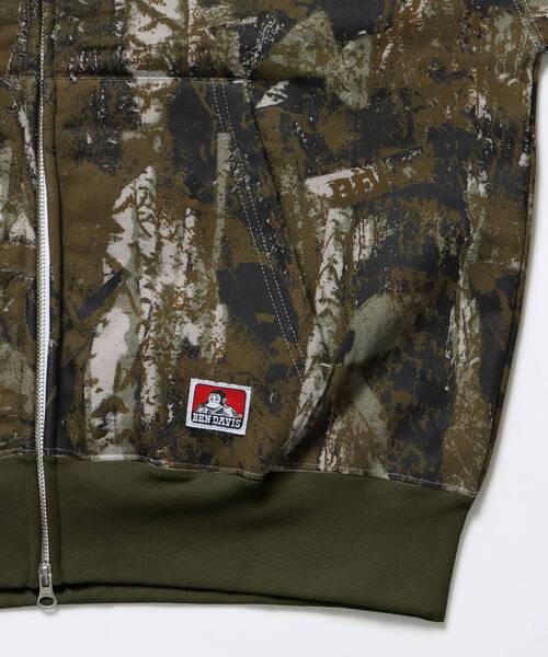 BEN DAVIS（ベンデイビス）の「【BEN DAVIS（ベンデイビス）】 JAGGED LOGO ZIP HOODIE /パーカー ジップパーカー ダブルジップ 短丈 刺繍 裏起毛（パーカー・メンズ・ブラック/アッシュグレー/その他1・X-LARGE/LARGE/MEDIUM）」の17枚目の写真