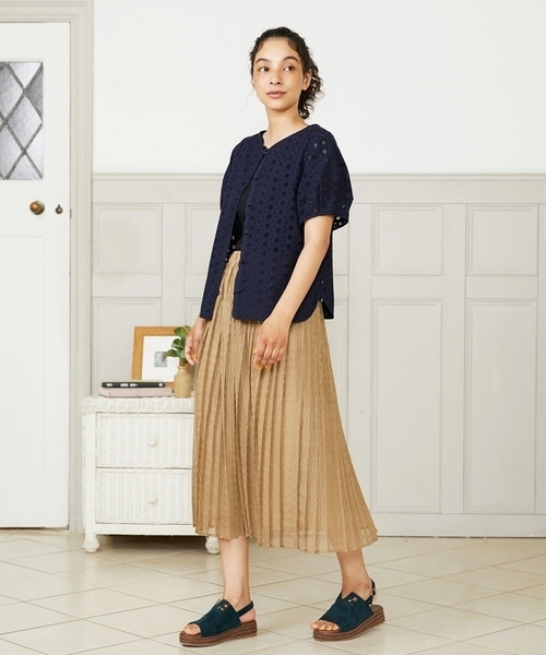 ホコモモラ（JOCOMOMOLA）/【2WAY】アイレットコットンレースブラウス セール】【2WAY】アイレットコットンレースブラウス（シャツ/ブラウス