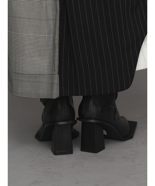 UN3D.（アンスリード）の「SQUARE EDGE POINTED BOOTS / スクエアエッジポインテッドブーツ（ブーツ・レディース・その他1/ブラック・38/37/36）」の11枚目の写真