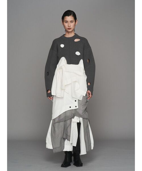 UN3D.（アンスリード）の「SQUARE EDGE POINTED BOOTS / スクエアエッジポインテッドブーツ（ブーツ・レディース・その他1/ブラック・38/37/36）」の12枚目の写真