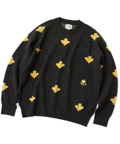 ジャガードニット メープルモンスター クルーネック