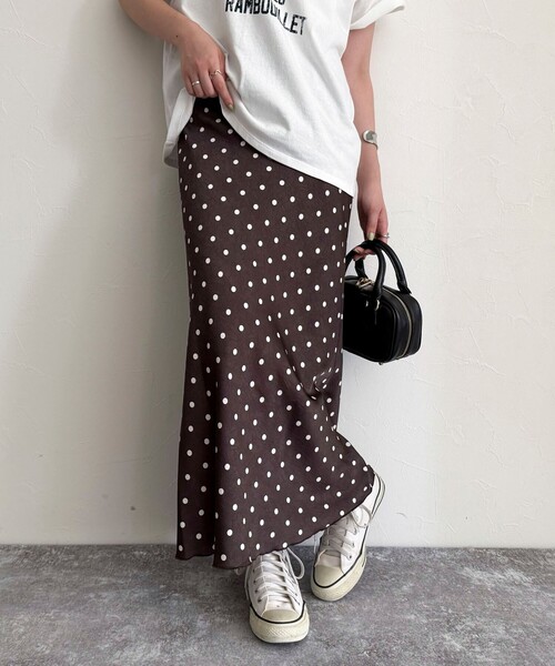 セール】ワッシャーサテンドットスカート（スカート）｜fredy emue