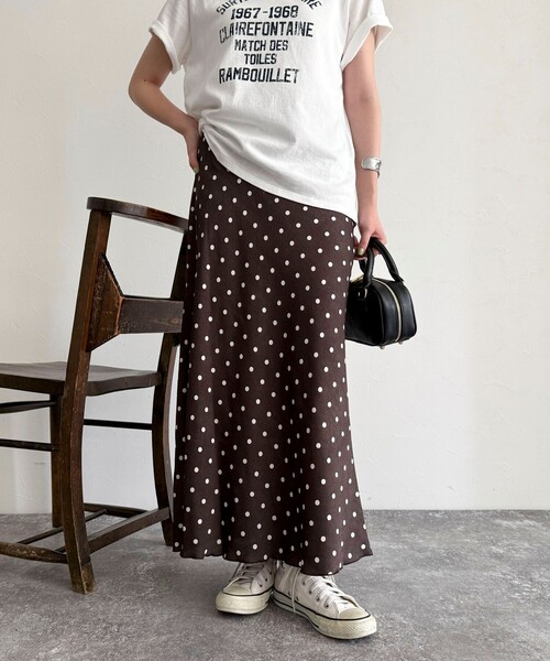 セール】ワッシャーサテンドットスカート（スカート）｜fredy emue