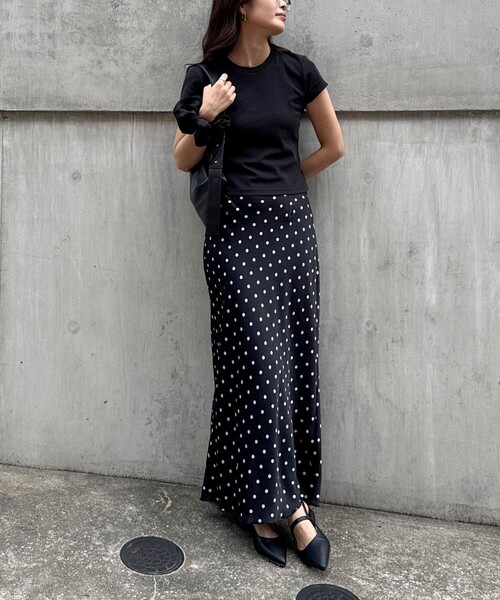 fredy emue（フレディエミュ）の「ワッシャーサテンドットスカート（スカート・レディース・ブラウン系その他/ブラック系その他・36/38）」の14枚目の写真