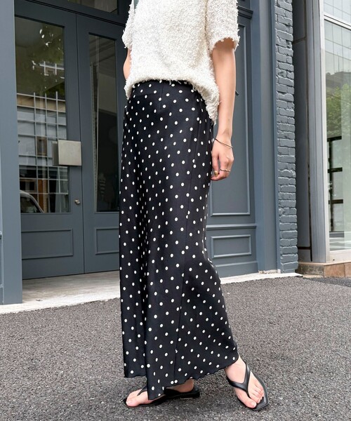 スカート emu セール】ワッシャーサテンドットスカート（スカート）｜fredy emue