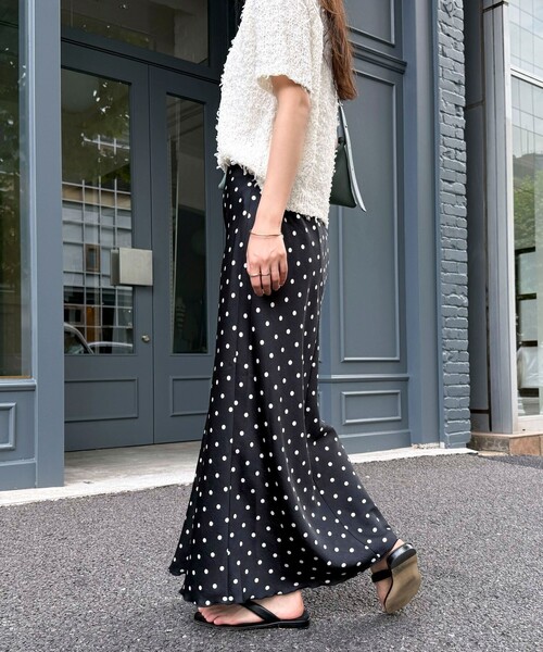 セール】ワッシャーサテンドットスカート（スカート）｜fredy emue