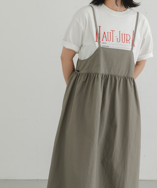 EKAL（エカル）の「『UR TECH』 ナイロンタッサーキャミワンピース（ワンピース・レディース・ベージュ系その他/ブラック系その他・ONE）」の10枚目の写真