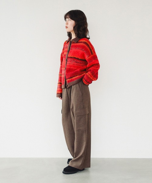 B:MING by BEAMS（ビーミングバイビームス）の「ウールライク カーゴパンツ（S～L）（カーゴパンツ・レディース・ブラウン/ブラック/グレー・SMALL/MEDIUM/LARGE）」の4枚目の写真