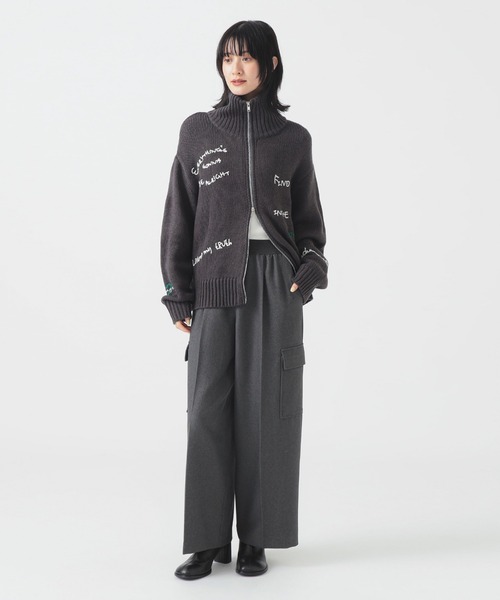 B:MING by BEAMS（ビーミングバイビームス）の「ウールライク カーゴパンツ（S～L）（カーゴパンツ・レディース・ブラウン/ブラック/グレー・SMALL/MEDIUM/LARGE）」の8枚目の写真
