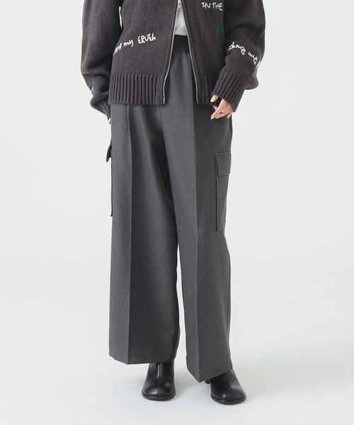 B:MING by BEAMS（ビーミングバイビームス）の「ウールライク カーゴパンツ（S～L）（カーゴパンツ・レディース・ブラウン/ブラック/グレー・SMALL/MEDIUM/LARGE）」の9枚目の写真