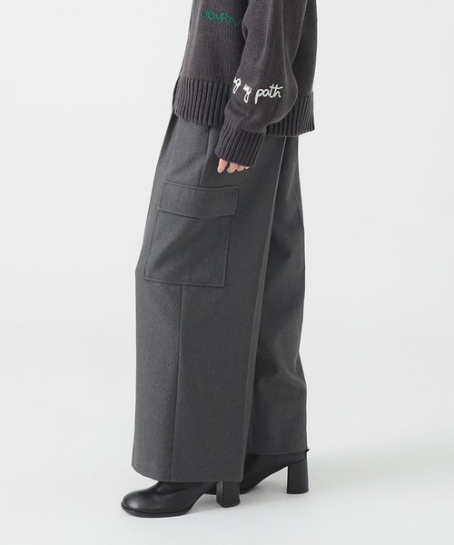 B:MING by BEAMS（ビーミングバイビームス）の「ウールライク カーゴパンツ（S～L）（カーゴパンツ・レディース・ブラウン/ブラック/グレー・SMALL/MEDIUM/LARGE）」の10枚目の写真