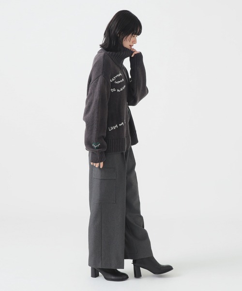 B:MING by BEAMS（ビーミングバイビームス）の「ウールライク カーゴパンツ（S～L）（カーゴパンツ・レディース・ブラウン/ブラック/グレー・SMALL/MEDIUM/LARGE）」の7枚目の写真