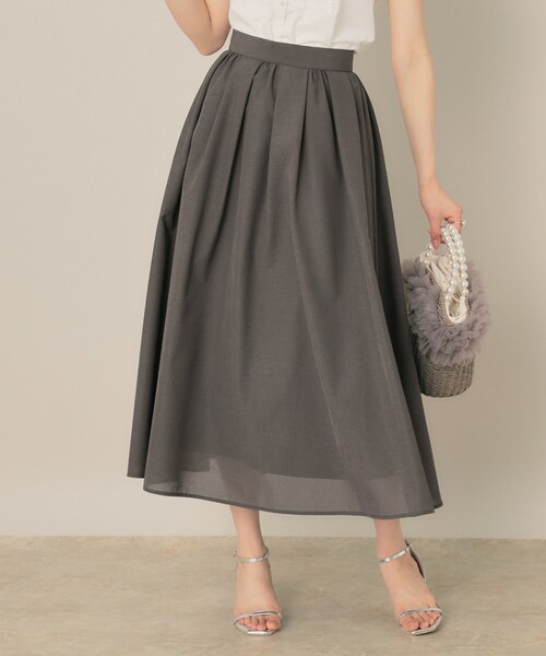 couture brooch（クチュールブローチ）の「【きれいめ・シアー・通勤】パレットボイルロングスカート（スカート・レディース・ピンク系/チャコールグレー/オリーブ・36/38/40/42）」の7枚目の写真