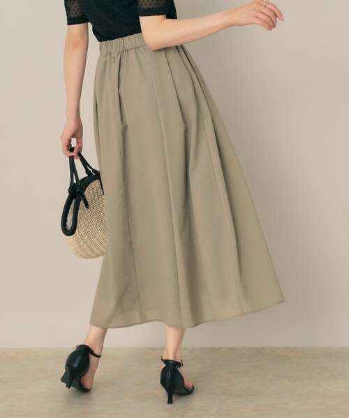 couture brooch（クチュールブローチ）の「【きれいめ・シアー・通勤】パレットボイルロングスカート（スカート・レディース・ピンク系/チャコールグレー/オリーブ・36/38/40/42）」の18枚目の写真