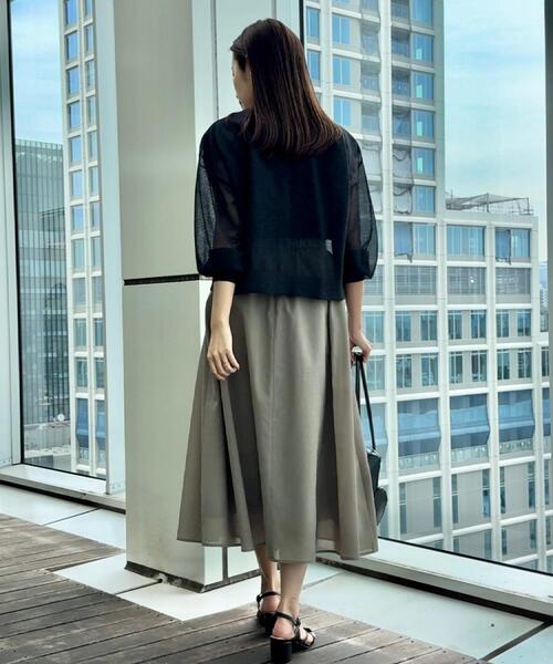 couture brooch（クチュールブローチ）の「【きれいめ・シアー・通勤】パレットボイルロングスカート（スカート・レディース・ピンク系/チャコールグレー/オリーブ・36/38/40/42）」の21枚目の写真