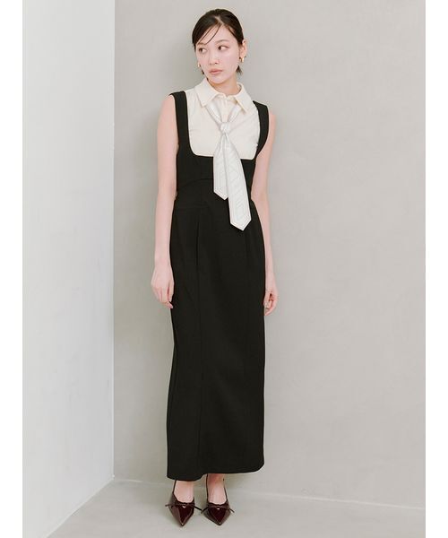 SNIDEL 2wayペンシルジャンパースカート SNIDEL（スナイデル）の「2wayペンシルジャンスカ（ワンピース