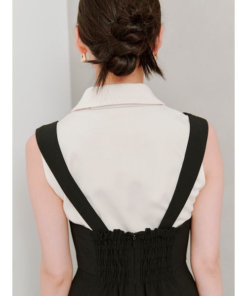 SNIDEL(スナイデル)の「タイトジャンスカ(ジャンパースカート・レディース・オフホワイト/チャコールグレー/ブラック・0/1)」の16枚目の写真