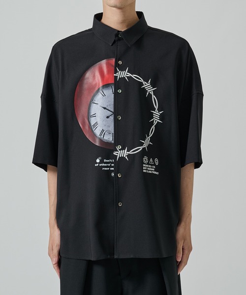 SHAREEF（シャリーフ）の「【SHAREEF】APPLE×YUSHITESSEN SH（シャツ/ブラウス・メンズ・ホワイト/ブラック・1/2）」の12枚目の写真