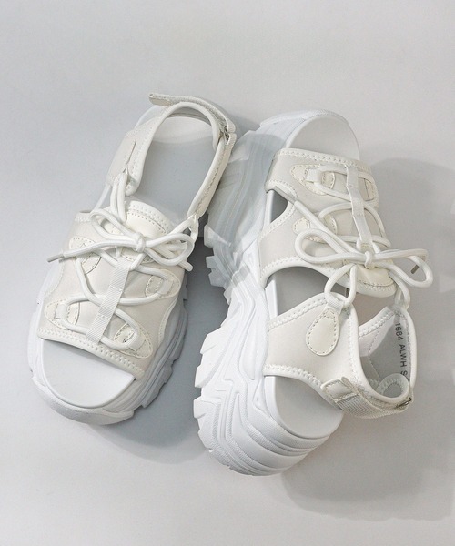 LOVEHUNTER（ラブハンター）の「+7cm 軽量厚底 スポーツサンダル（サンダル・レディース・ホワイト系1/ホワイト系2/ブラック系2/ブラック系1・SS/S/M/L/LL）」の12枚目の写真