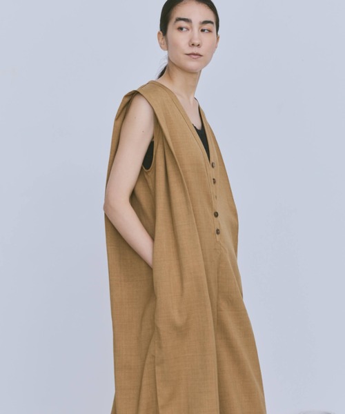 セール】Vネックオールインワン（つなぎ/オールインワン