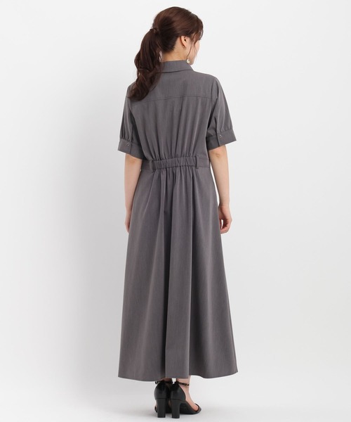 Andemiu(アンデミュウ)の「ポケットシャツワンピース583413(ワンピース・レディース・グレー/ネイビー/ベージュ・FREE)」の10枚目の写真