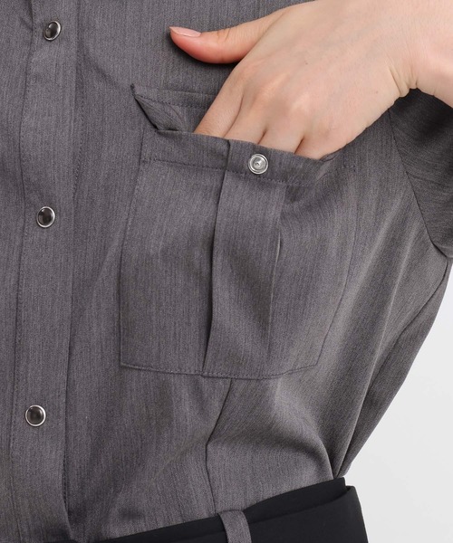 Andemiu(アンデミュウ)の「ポケットシャツワンピース583413(ワンピース・レディース・グレー/ネイビー/ベージュ・FREE)」の17枚目の写真