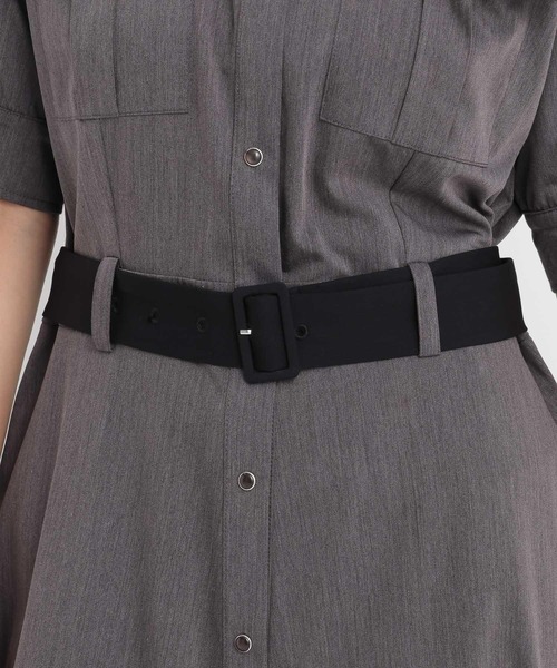 Andemiu(アンデミュウ)の「ポケットシャツワンピース583413(ワンピース・レディース・グレー/ネイビー/ベージュ・FREE)」の18枚目の写真