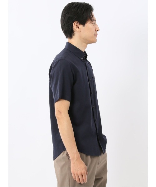 m.f.editorial(エムエフエディトリアル)の「【綿100%】m.f.エディトリアル メンズ ドビー ボタンダウン半袖シャツ(シャツ/ブラウス・メンズ・ネイビー/ホワイト・MEDIUM/X-LARGE/LARGE)」の16枚目の写真