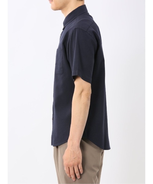 m.f.editorial(エムエフエディトリアル)の「【綿100%】m.f.エディトリアル メンズ ドビー ボタンダウン半袖シャツ(シャツ/ブラウス・メンズ・ネイビー/ホワイト・MEDIUM/X-LARGE/LARGE)」の19枚目の写真