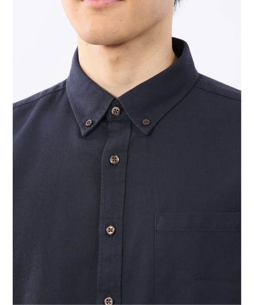 m.f.editorial(エムエフエディトリアル)の「【綿100%】m.f.エディトリアル メンズ ドビー ボタンダウン半袖シャツ(シャツ/ブラウス・メンズ・ネイビー/ホワイト・MEDIUM/X-LARGE/LARGE)」の21枚目の写真