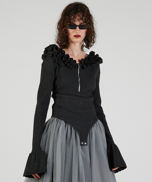 PRANKPROJECT Frill Knit Bodysuit フリルニット フリルニットボディスーツ / Frill Knit Bodysuit（その他トップス