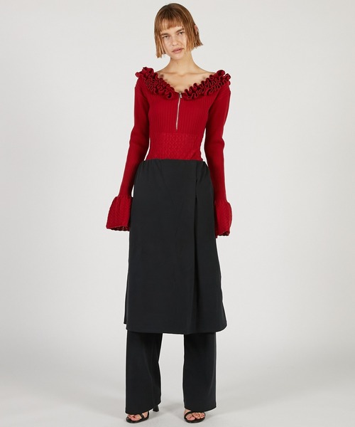 フリルニットボディスーツ / Frill Knit Bodysuit（その他トップス