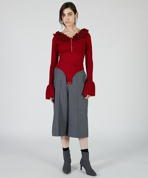 フリルニットボディスーツ / Frill Knit Bodysuit（その他トップス