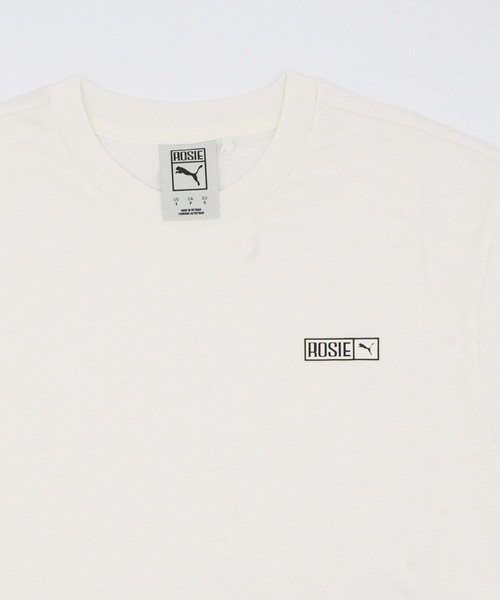 PUMA(プーマ)の「PUMA/プーマ PUMA X ROSE RELAXED TEE Tシャツ ショート丈 633806(Tシャツ/カットソー・レディース・ブラック/アイボリー・XS/S)」の16枚目の写真