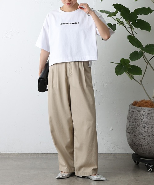 COLONY 2139(コロニートゥーワンスリーナイン)の「cleanestワイドクロップドTシャツ(Tシャツ/カットソー・レディース・ローズ/ブラック/ホワイト/ライトグレー・FREE)」の8枚目の写真