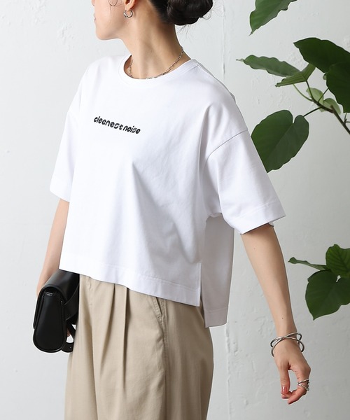 COLONY 2139(コロニートゥーワンスリーナイン)の「cleanestワイドクロップドTシャツ(Tシャツ/カットソー・レディース・ローズ/ブラック/ホワイト/ライトグレー・FREE)」の11枚目の写真