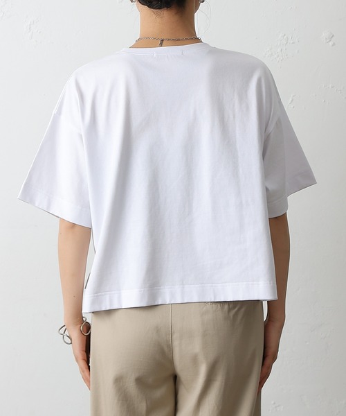 COLONY 2139(コロニートゥーワンスリーナイン)の「cleanestワイドクロップドTシャツ(Tシャツ/カットソー・レディース・ローズ/ブラック/ホワイト/ライトグレー・FREE)」の16枚目の写真