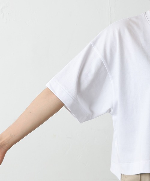 COLONY 2139(コロニートゥーワンスリーナイン)の「cleanestワイドクロップドTシャツ(Tシャツ/カットソー・レディース・ローズ/ブラック/ホワイト/ライトグレー・FREE)」の14枚目の写真
