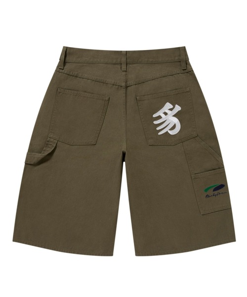 PUMA(プーマ)の「PUMA/プーマ PUMA × BlackEyePatch KANJI ツイル ペインター ショーツ 636085(その他パンツ・メンズ・グリーン/ホワイト・M/L/XL)」の2枚目の写真