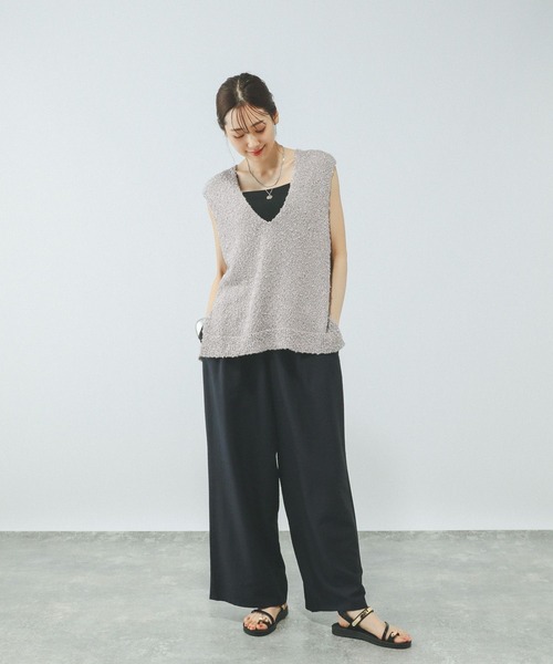 GLOBAL WORK（グローバルワーク）の「テープヤーンベスト＊半袖Tシャツ/575209（Tシャツ/カットソー・レディース・ライトグレー/ベージュ系その他/アイボリー/ライトブルー・MEDIUM/LARGE）」の22枚目の写真