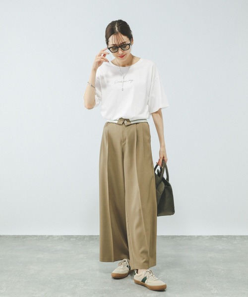 GLOBAL WORK（グローバルワーク）の「テープヤーンベスト＊半袖Tシャツ/575209（Tシャツ/カットソー・レディース・ライトグレー/ベージュ系その他/アイボリー/ライトブルー・MEDIUM/LARGE）」の14枚目の写真