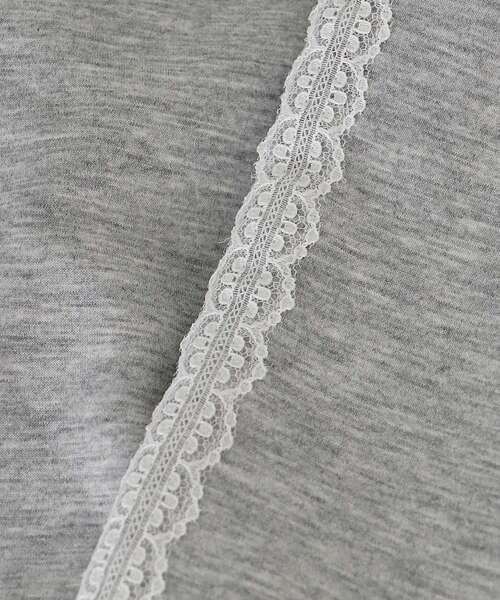 MAJESTIC LEGON（マジェスティックレゴン）の「レースリボンラインパーカー（パーカー・レディース・チャコールグレー/ライトグレー/ブラウン/アイボリー/ピンク・MEDIUM）」の20枚目の写真