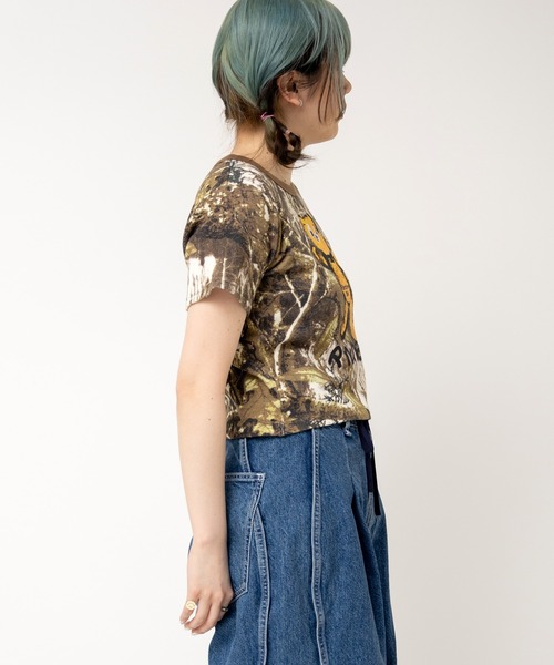 RNA(アールエヌエー)の「M2510 ハグベアワッフルちびT(Tシャツ/カットソー・レディース・クリーム/カモフラージュ/サックスブルー・MEDIUM)」の7枚目の写真