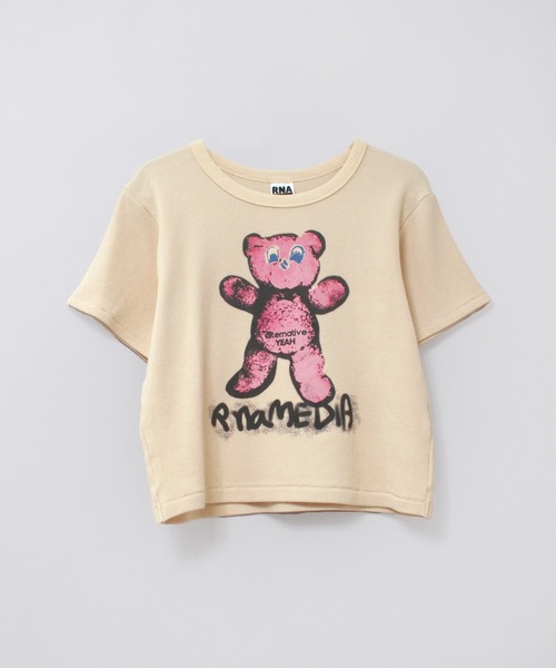 RNA(アールエヌエー)の「M2510 ハグベアワッフルちびT(Tシャツ/カットソー・レディース・クリーム/カモフラージュ/サックスブルー・MEDIUM)」の6枚目の写真