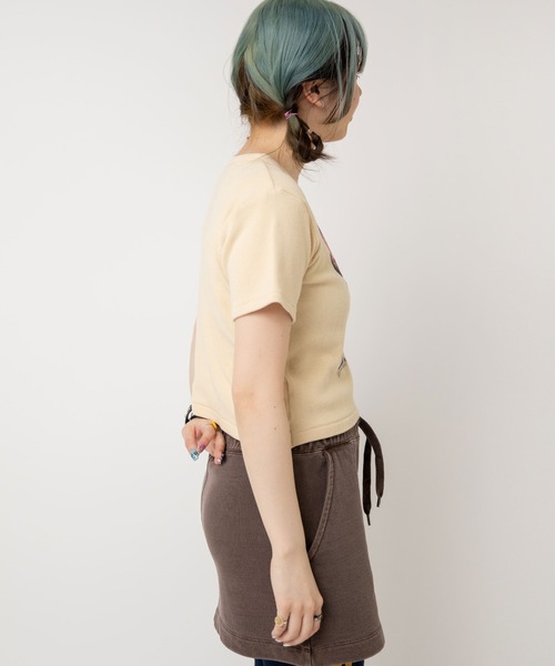 RNA(アールエヌエー)の「M2510 ハグベアワッフルちびT(Tシャツ/カットソー・レディース・クリーム/カモフラージュ/サックスブルー・MEDIUM)」の4枚目の写真