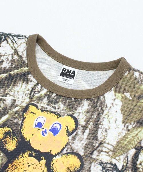 RNA(アールエヌエー)の「M2510 ハグベアワッフルちびT(Tシャツ/カットソー・レディース・クリーム/カモフラージュ/サックスブルー・MEDIUM)」の18枚目の写真